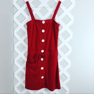 Moda International Red Terry Cloth Dress